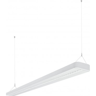 296,95 € 免费送货 | 吊灯 25W 拉长的 形状 149×12 cm. LED 客厅, 饭厅 和 卧室. 铝. 白色的 颜色