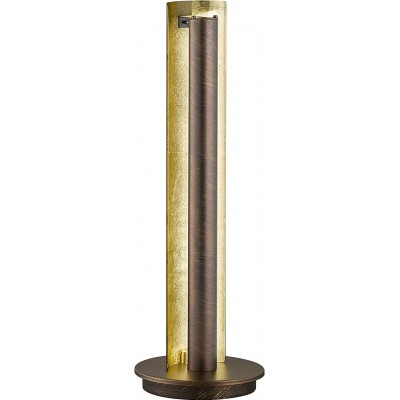 Floor lamp 13W Cylindrical Shape 48×16 cm. Living room, dining room and bedroom. Modern Style. PMMA and Metal casting. Golden Color