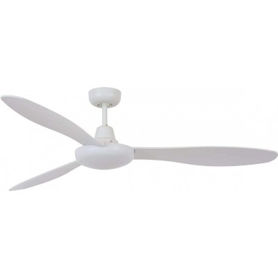 233,95 € Free Shipping | Ceiling fan 85W Ø 142 cm. 3 vanes-blades. summer and winter mode Pmma and metal casting. White Color