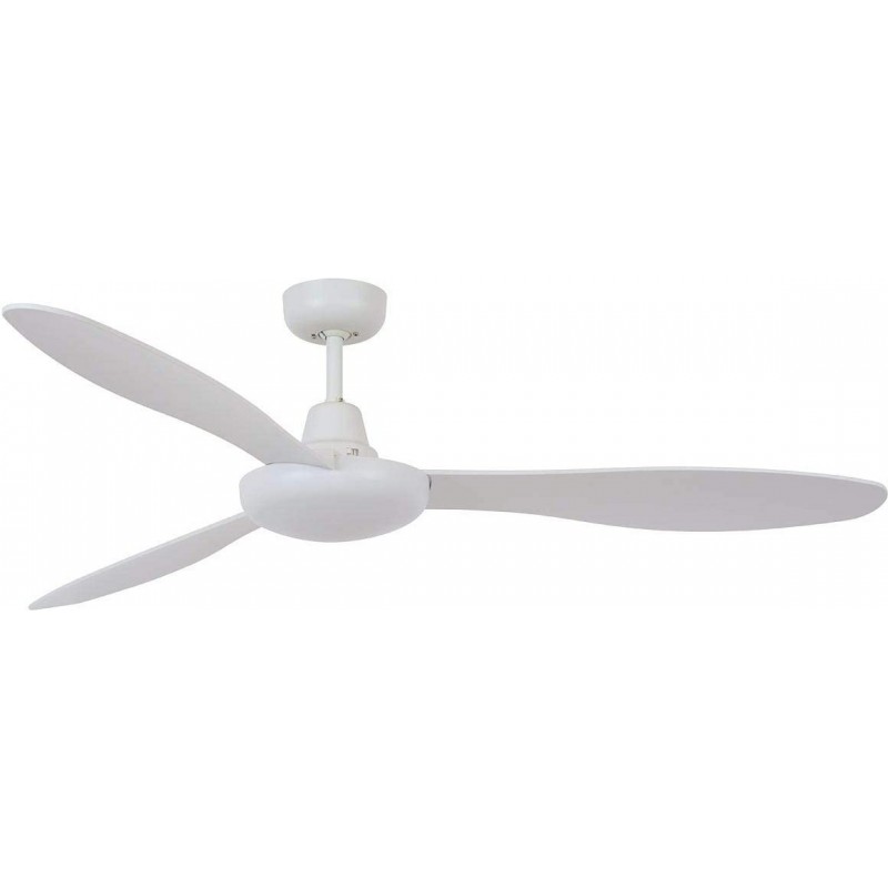 244,95 € Free Shipping | Ceiling fan 85W Ø 142 cm. 3 vanes-blades. summer and winter mode Living room, dining room and bedroom. PMMA and Metal casting. White Color