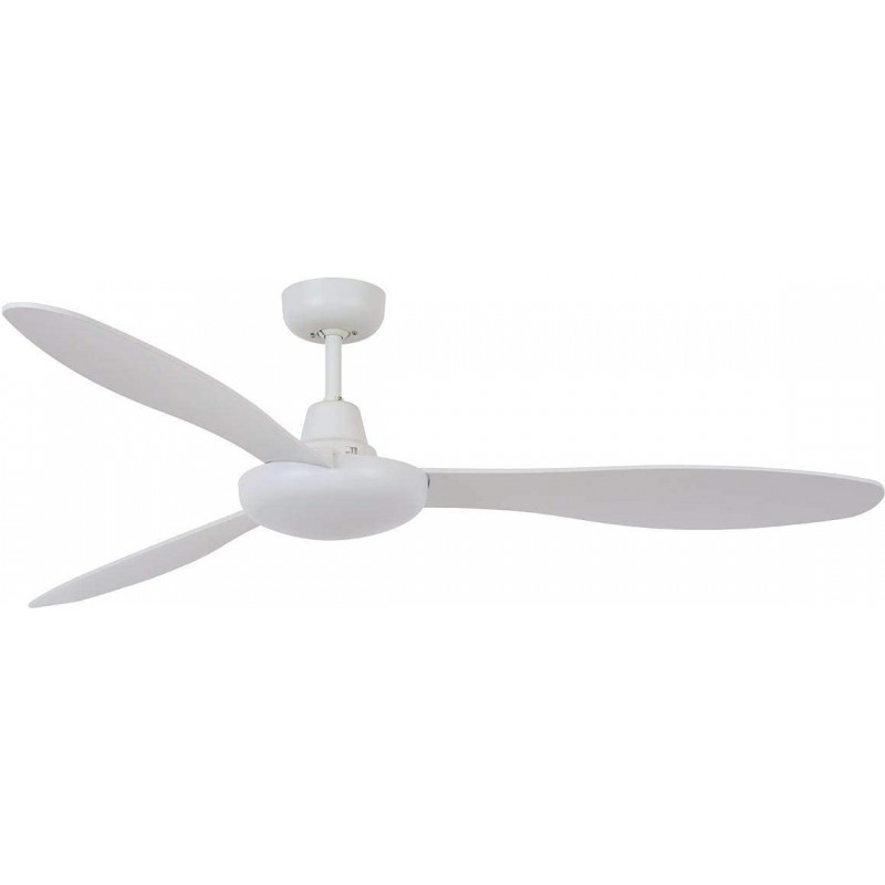 233,95 € Free Shipping | Ceiling fan 85W Ø 142 cm. 3 vanes-blades. summer and winter mode Pmma and metal casting. White Color