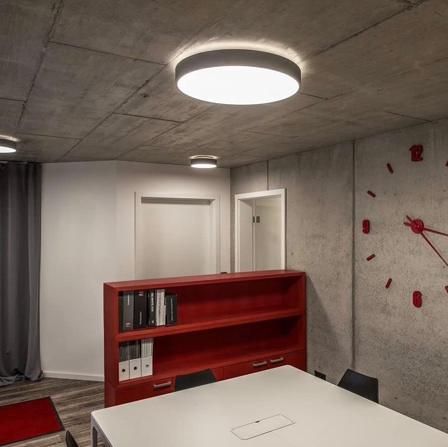248,95 € Envoi gratuit | Plafonnier intérieur 40W 3000K Lumière chaude. 60×60 cm. Réglable en position Aluminium et polycarbonate. Couleur gris