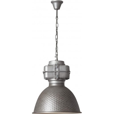Lámpara colgante 60W Forma Esférica Ø 48 cm. Comedor, dormitorio y vestíbulo. Estilo industrial. Metal. Color gris