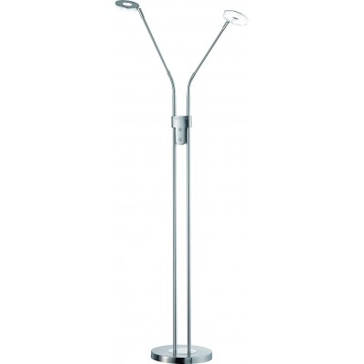 209,95 € Free Shipping | Floor lamp 6W 6000K Cold light. 150×40 cm. Double focus Nickel metal. Plated chrome Color