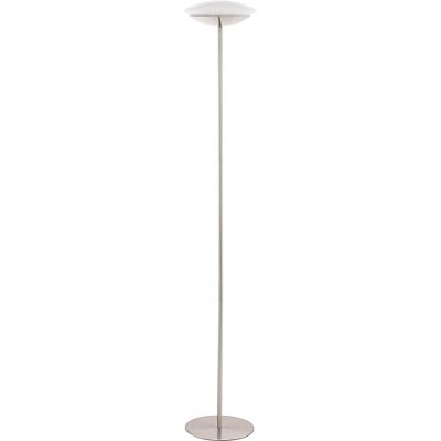 Floor lamp Eglo 18W 2700K Very warm light. Round Shape 182×29 cm. Control with Smartphone APP Living room, dining room and lobby. Modern Style. Steel and PMMA. White Color