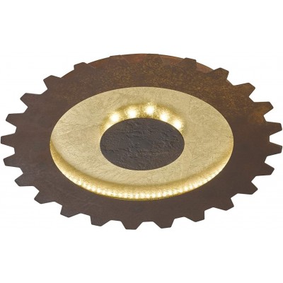 138,95 € Free Shipping | Indoor ceiling light 27W Round Shape 40×40 cm. Gear-shaped design Living room, dining room and lobby. PMMA and Metal casting. Golden Color