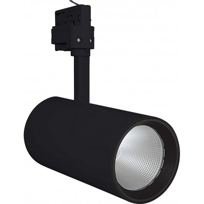 223,95 € Free Shipping | Indoor spotlight 54W Cylindrical Shape 30×10 cm. Rail-rail system Living room, dining room and bedroom. Aluminum. Black Color