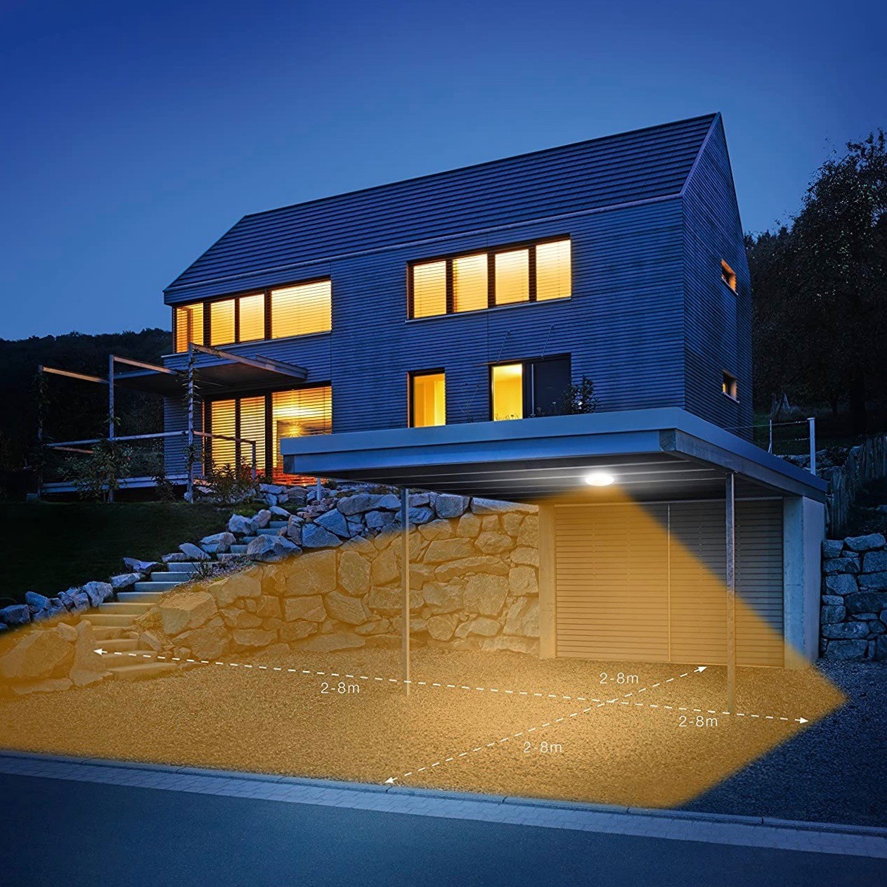 147,95 € Envoi gratuit | Applique murale d'extérieur 10W 31×31 cm. LED Aluminium et pmma. Couleur blanc
