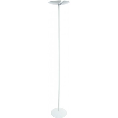 Lámpara de pie 33W 183×31 cm. Salón, dormitorio y vestíbulo. Metal. Color blanco