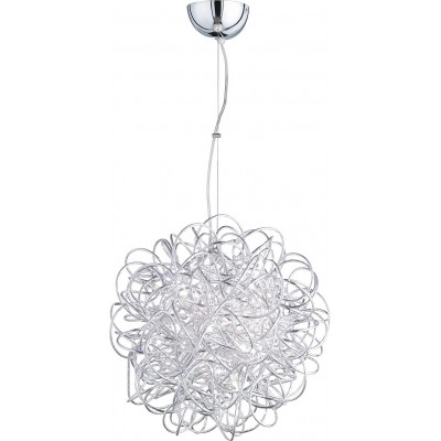 Lampada a sospensione 12W 150×43 cm. Alluminio e metallo. Colore argento