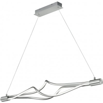 Lámpara colgante Trio 9W Forma Alargada 150×117 cm. 3 puntos de luz LED Salón, comedor y dormitorio. Estilo moderno. Acrílico y Metal. Color cromado