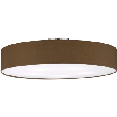 146,95 € Free Shipping | Indoor ceiling light Trio Round Shape 65×65 cm. 5 light points Living room, dining room and bedroom. Modern Style. Metal casting and Textile. Brown Color