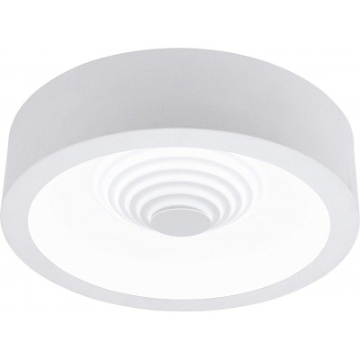 156,95 € Free Shipping | Ceiling lamp Eglo Round Shape 46×46 cm. Living room, dining room and bedroom. Modern Style. Steel and PMMA. White Color