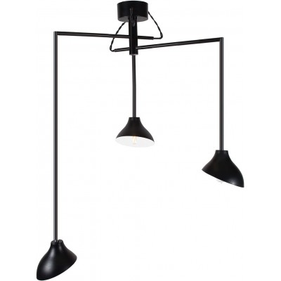 174,95 € Free Shipping | Chandelier 120W 110×60 cm. Triple focus Metal casting. Black Color