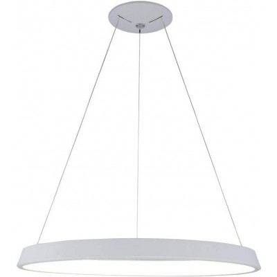 Lampada a sospensione 36W Forma Rotonda 60×60 cm. LED Soggiorno, sala da pranzo e camera da letto. Alluminio. Colore bianca