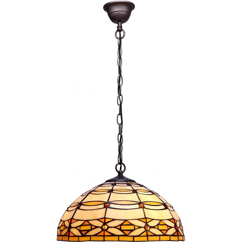147,95 € Free Shipping | Hanging lamp Spherical Shape 40×40 cm. Living room, dining room and bedroom. Design Style. Crystal. Brown Color