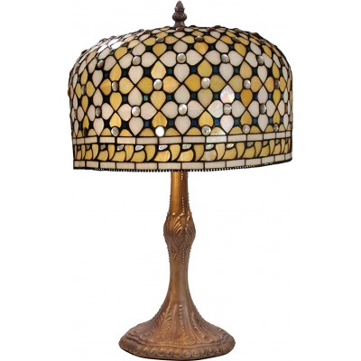 Lampada da tavolo Forma Cilindrica 50×30 cm. Sala da pranzo, camera da letto e atrio. Stile design. Cristallo. Colore marrone
