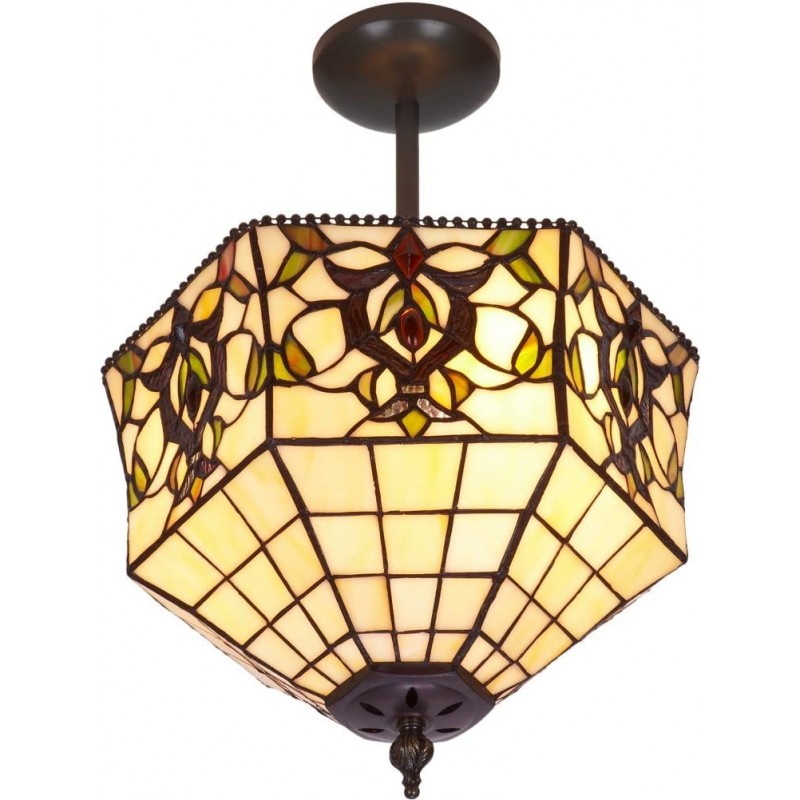 158,95 € Free Shipping | Ceiling lamp 45×30 cm. Living room, dining room and lobby. Design Style. Crystal. Sand Color