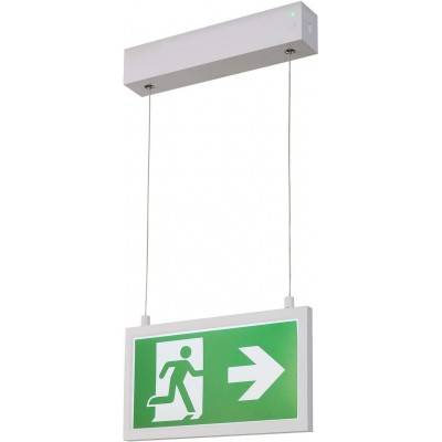 Illuminazione di sicurezza 3W 29×26 cm. Acrilico. Colore verde