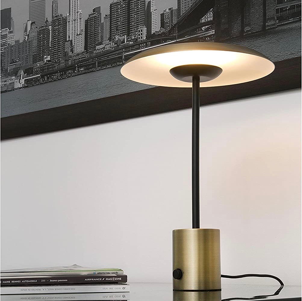 193,95 € Envoi gratuit | Lampe de table 12W 3000K Lumière chaude. LED Métal. Couleur dorée