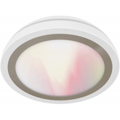 215,95 € Free Shipping | Indoor ceiling light WiZ 100W Round Shape 32×32 cm. LED. Alexa and Google Home Living room, dining room and lobby. Acrylic. White Color