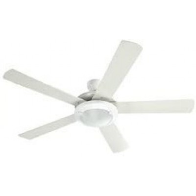 198,95 € Free Shipping | Ceiling fan 5 vanes-blades. Remote control Living room, dining room and bedroom. Crystal. White Color