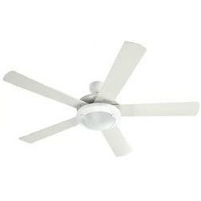 188,95 € Envío gratis | Ventilador de techo 5 aspas-palas. Mando a distancia Cristal. Color blanco