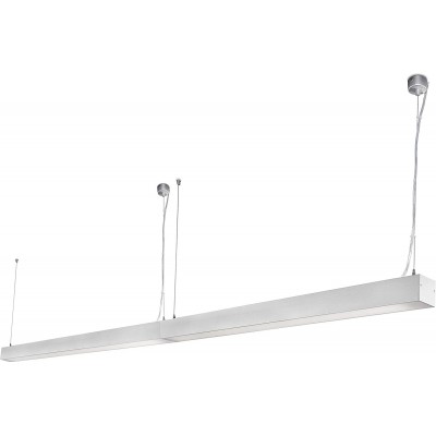 Lampada a sospensione 18W Forma Estesa 105×12 cm. LED Soggiorno, camera da letto e atrio. Alluminio. Colore grigio