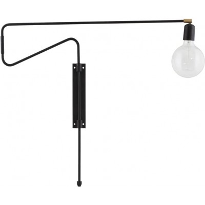 Indoor wall light 40W 70×68 cm. Mobile arm Metal casting. Black Color