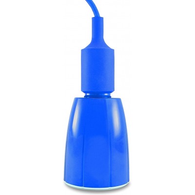 Lámpara colgante 11W Forma Cilíndrica 15×9 cm. Salón, comedor y vestíbulo. Estilo moderno. Aluminio. Color azul
