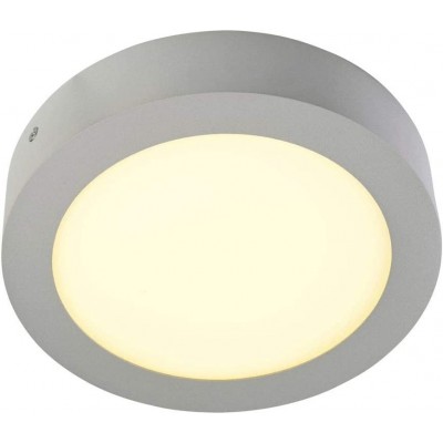 163,95 € Free Shipping | Indoor ceiling light 18W Round Shape 23×23 cm. LED Living room, dining room and bedroom. Modern Style. Aluminum. Silver Color