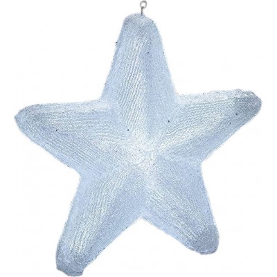 213,95 € Envio grátis | Iluminação decorativa 60×60 cm. Design em forma de estrela Acrílico. Cor branco