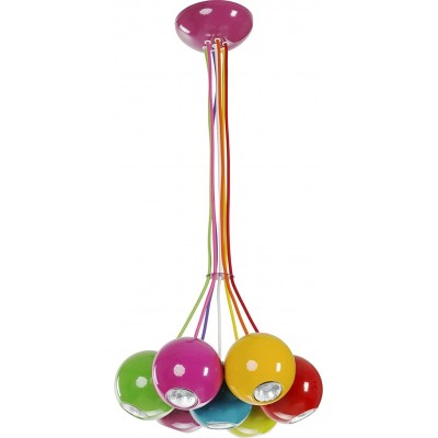 171,95 € Envio grátis | Lâmpada infantil 35W 41×41 cm. 7 pontos de luz. Design em forma de globo Aço e alumínio