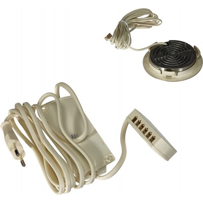 Accesorios de iluminación Forma Alargada 8×8 cm. Cable auxiliar para iluminación LED Salón, dormitorio y vestíbulo. Acero y Acero inoxidable. Color blanco