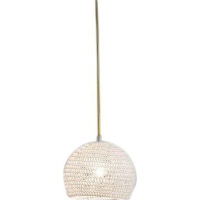 Lampe à suspension Façonner Sphérique 21×21 cm. Salle à manger, chambre et hall. Couleur blanc