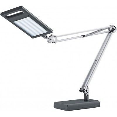 Lámpara de escritorio 8W Forma Rectangular LED articulable Comedor, dormitorio y vestíbulo. PMMA. Color gris