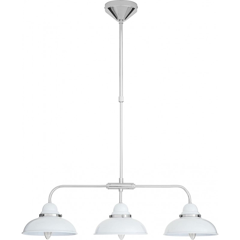 147,95 € Free Shipping | Hanging lamp 40W Conical Shape 90×74 cm. Living room, dining room and bedroom. Stainless steel and Metal casting. White Color