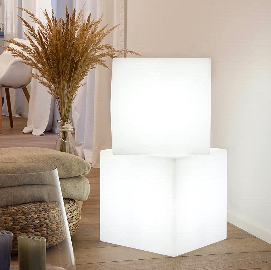 163,95 € Envio grátis | Móveis com iluminação 9W E27 43×43 cm. Pmma. Cor branco