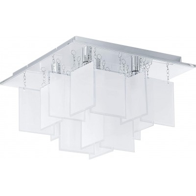 134,95 € Spedizione Gratuita | Lampada da soffitto Eglo 33W 2700K Luce molto calda. Metallo. Colore argento