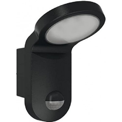 154,95 € Free Shipping | Outdoor wall light 14W Round Shape 20×16 cm. LED and motion detector Terrace, garden and public space. Aluminum and PMMA. Black Color