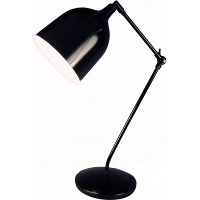 Lampada de escritorio 40W Forma Cilíndrica 42×41 cm. Articulado. braço duplo Sala de estar, sala de jantar e quarto. Estilo moderno. Aço. Cor preto