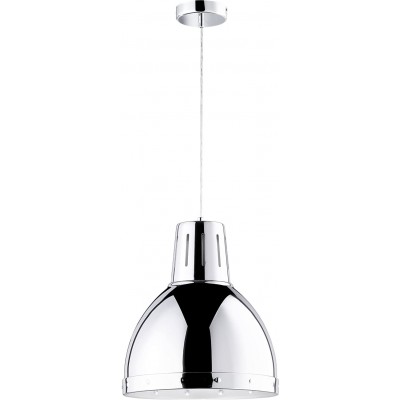 Lámpara colgante 60W Forma Esférica 40×34 cm. Salón, comedor y vestíbulo. Estilo clásico. Metal. Color cromado