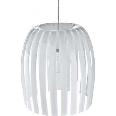 Lámpara colgante 60W 48×44 cm. Aluminio y pmma. Color blanco
