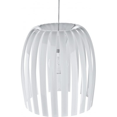 Lámpara colgante 60W Forma Cilíndrica 48×44 cm. Salón, comedor y vestíbulo. Estilo moderno. Aluminio y PMMA. Color blanco