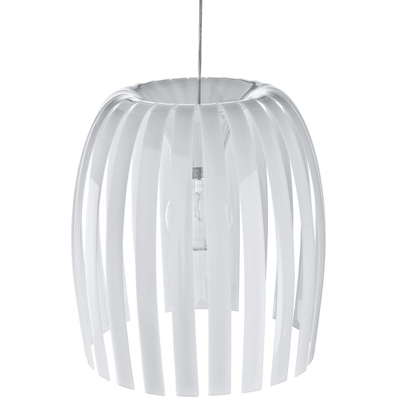 229,95 € Free Shipping | Hanging lamp 60W Cylindrical Shape 48×44 cm. Living room, dining room and lobby. Modern Style. Aluminum and PMMA. White Color