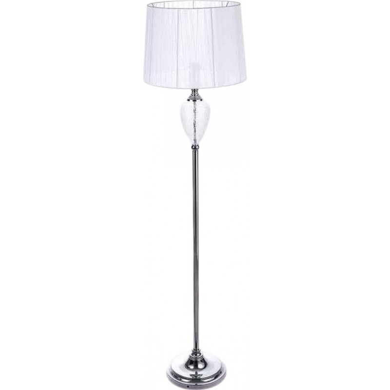 143,95 € Free Shipping | Floor lamp Cylindrical Shape 59×41 cm. Living room, dining room and bedroom. Crystal, PMMA and Metal casting. White Color