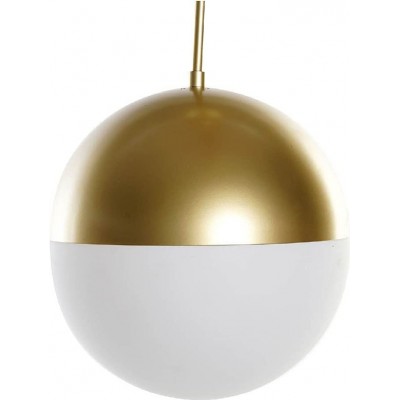 173,95 € Envío gratis | Lámpara colgante Forma Esférica 11×6 cm. Salón, comedor y vestíbulo. Cristal y Metal. Color blanco