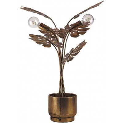 137,95 € Free Shipping | Table lamp 64×60 cm. Palm tree design Living room, bedroom and lobby. Modern and cool Style. Metal casting. Golden Color