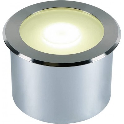 Outdoor lamp 7W Cylindrical Shape 15×15 cm. LED floor spotlight Terrace, garden and public space. Stainless steel. Gray Color