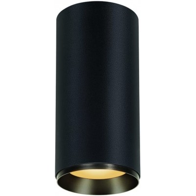 Projecteur d'intérieur 36W Façonner Cylindrique 27×14 cm. LED dimmables Salle, salle à manger et chambre. Aluminium. Couleur noir